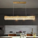 Ljojo Luxury Crystal LED Pendant Lights - Modern Steel Suspend Lamp Fixtures