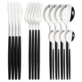 Ljojo 16-Piece Stainless Steel Cutlery Set Dinnerware Flatware Kitchen Tableware