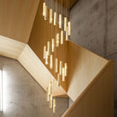 LED Crystal Chandelier: Modern Villa Hanging Light for Hotel Lobby & Staircase - Ljojo
