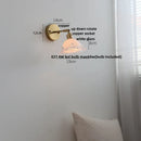 Ljojo LED Wall Sconce with Pull Chain Switch White Glass Stair Light
