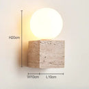 Cream Wind Stone Wall Light: Wabi-Sabi Glass Bedroom Corridor Sofa Background by Ljojo