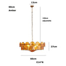 Ljojo Postmodern Designer Glass Chandelier Hanging Lamp for Dining Living Room