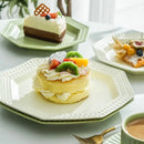 Ljojo 11-Inch Ceramic Plate Breakfast Plate Cream Wind Dessert Pastry Plate