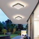 Ljojo Modern Acrylic LED Ceiling Lamp Gold Black Aisle Lights For Bedrooms Hallway Balcony