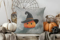 Cute Ghost with Pumpkin Halloween Pillow Cover by Ljojo - For Sofa, Bedroom, Car