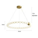 French Style Living Room Chandelier Light Luxury Creative Dining Table Bar Hanging Line Lamp Pearl String Pendant Lighting by Ljojo