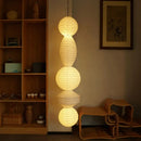 Ljojo Long Round Paper Pendant Lamp - Japanese Art Lantern for Living Room