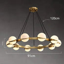 Ljojo Luxury Gold Ball Chandelier Pendant Light Fixture for Dining Living Bedroom