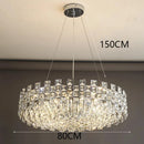 Ljojo Luxury Crystal Chandelier Pendant Light for Living Room - Modern Elegant Ceiling Lighting