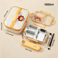 Ljojo Stainless Steel Lunch Box with Compartments - Large Capacity Bento Box