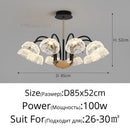 Modern Creativity Chandelier Flowers Ceiling Light Luxe for Bedroom Living Room - Ljojo