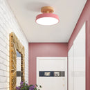 Ljojo LED Wood Acrylic Ceiling Light Fixture Wedge Nordic Living Room Lamp