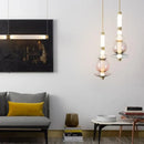 Ljojo Luna Glass Tube Chandelier LED Lamp - Modern Italian Design for Bedroom and Living Room
