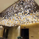 Ljojo Luxury Maple Leaf Crystal Chandelier Elegant Hotel Villa Lobby Art Decor Lighting