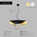 Nordic Style Black Gold Leaf Chandelier Pendant Light for Living Room by Ljojo