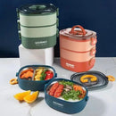 Ljojo 3-Layer Stainless Steel Lunch Box - Leakproof & Microwavable Food Container