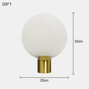 Italian Minimalist Copper Round Wall Lamp Glass Light for Living Room Bedroom by Ljojo