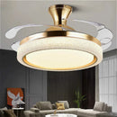 Modern Luxury Invisible Mute Ceiling Fan Lights for Home Decor by Ljojo