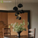 Industrial Minimalist Art Walnut Wood Clip LED Pendant Lights Chandelier for Home Decoration by Ljojo