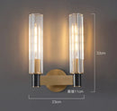 LED Iron Wall Lamp Modern Glass Sconces Golden Light Fixture by Ljojo