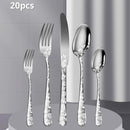 Ljojo 20-Piece Stainless Steel Western Style Tableware Set for Hotels & Steakhouses