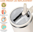 Ljojo 40oz Tumbler Straw Flip Lid - Leak Proof Stanley Cup Replacement