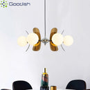 Ljojo Japanese Wabi-Sabi Retro Acrylic LED Pendant Light Flying Saucer Chandelier