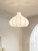 Wabi Sabi Onion Silk Pendant Lights French Cream Style Chandelier by Ljojo for Dining Room Kitchen Bedroom