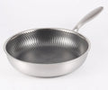 Ljojo 316 Stainless Steel Wok Pan for Induction Gas Stove Cooking