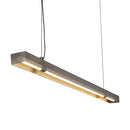 Italian Light Luxury Minimalist Restaurant Chandelier 2025 New All Copper LED Strip Island Table Long Chandelier.