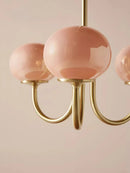 Nordic Pink Medieval Bauhaus Chandelier for Children's Room by Ljojo