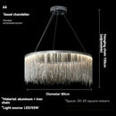 Nordic Postmodern Art Chandelier Luxury Tassel Designer LED Decorative Lamps by Ljojo