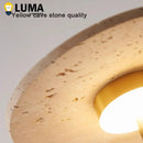 Travertine Wall Light With Pull Chain, Natural Stone LED Wall Lamp by Ljojo for Bedroom-Livingroom