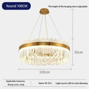 Gold Crystal Chandelier Pendant Light for Elegant Home Decor by Ljojo