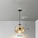 Nordic Glass Chandelier Pendant Light Modern Minimalist Hanging Lighting by Ljojo