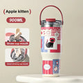 Ljojo 304 Stainless Steel Vacuum Insulated Straw Cup - Large Portable Thermos