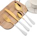 Black Stainless Steel Cutlery Set for Family Parties by Ljojo