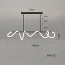 LED Pendant Lamp Modern Linear Ceiling Light Fixture for Bedroom Dining Room by Ljojo