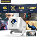 Ljojo™ Magcubic 4K WiFi 6 Android 11 Portable Projector for Home Outdoor Cinema