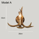 Retro Deer Horn Wall Lamp Industrial Style for Living Room by Ljojo