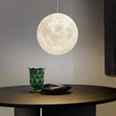 3D Print Moon Pendant Light: Creative Hanging Night Lamp by Ljojo for Restaurant/Bar Atmosphere.