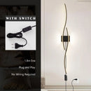 Ljojo LED Wall Lights: Bedroom TV Background Bedside Sconce, Black/White, AC85-265V