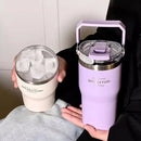 Ljojo 20oz Double Drink Thermos Cup - Vacuum Insulated Thermal Bottle Straw Water Cup
