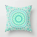 Ljojo Mint Green Geometric Animal Print Pillowcase for Home and Office Decor