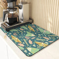 Butterfly Print Table Mat Coaster Set by Ljojo: Kitchen Accessories Absorbent Drying Mat