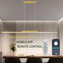 Gold Dimmable Modern Chandelier Light Fixture - Adjustable LED Pendant by Ljojo