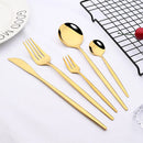 30-Piece Pink Silver Stainless Steel Dinnerware Set by Ljojo