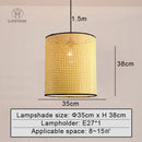 Hand Knitted Bamboo E27 Pendant Light Chandelier for Kitchen by Ljojo