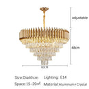 K9 Crystal Chandelier Living Room Villa Bedroom Ceiling Light - Ljojo