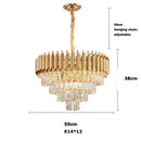 Crystal Pendant Light Modern Luxury Chandelier for Dining Room Bedroom - Ljojo